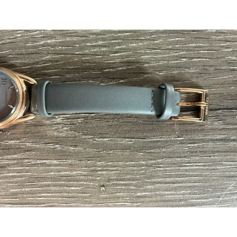 Citizen Women's Classic Date Solar Powered Eco-Drive Gray Watch 30 MM FE1218-05H - Picture 4 of 12